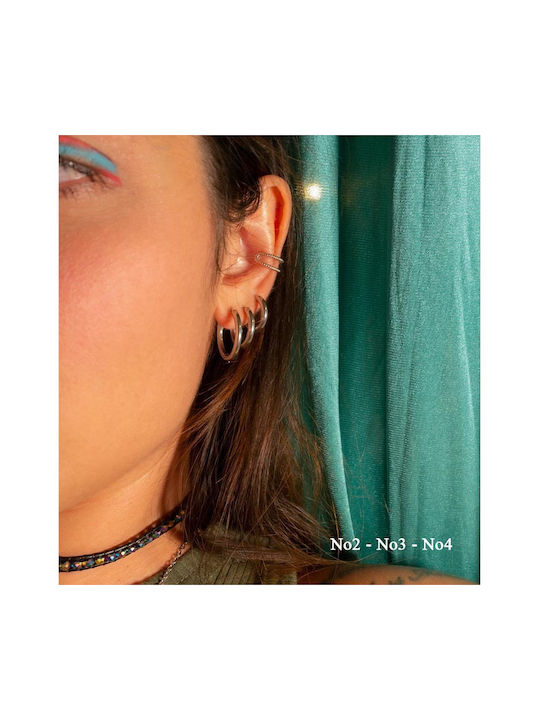 Theodora's Jewellery Set Earrings Hoops made of Silver Gold Plated