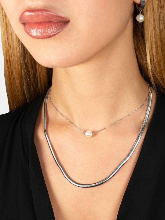 Theodora's Jewellery Ohrringe aus Silber Vergoldet mit Perlen
