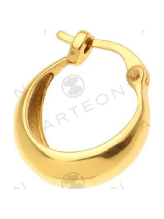 Arteon Earrings Hoops made of Silver Gold Plated with Stones