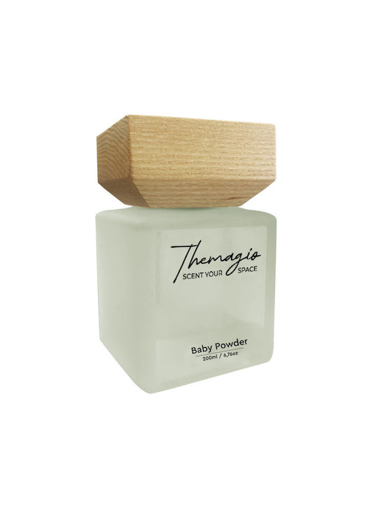 Themagio Αρωματικό Χώρου Baby Powder 200ml Διάφανο Μπουκάλι Μαύρα Sticks 77339