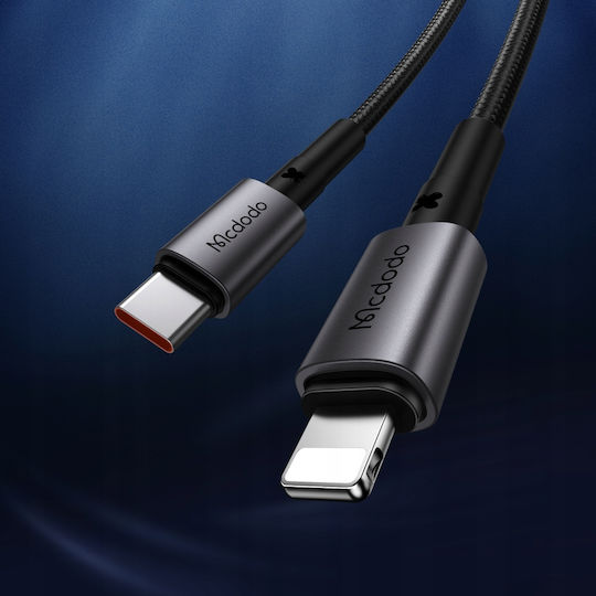 Mcdodo Плетена USB-C към Lightning кабел 36W Черен 2м (CA-2851)