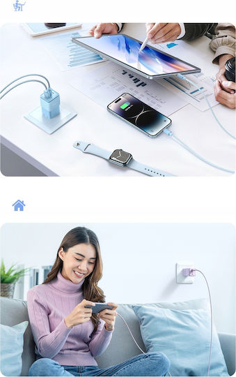 Mcdodo Braided USB-C to Lightning Cable 36W Μαύρο 1m (CA-3660)