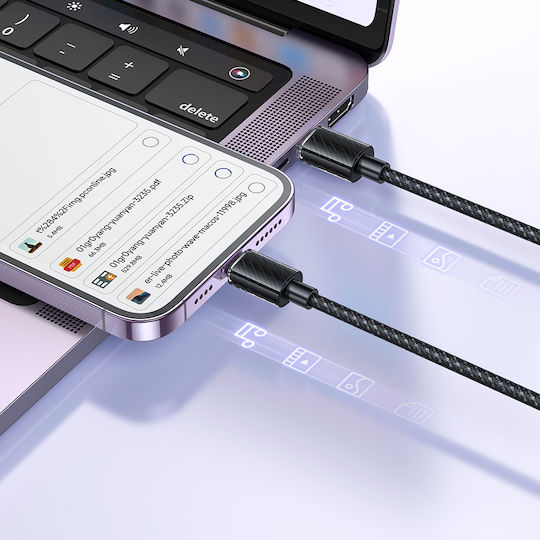Mcdodo Braided USB-C to Lightning Cable 36W Μαύρο 1m (CA-3660)