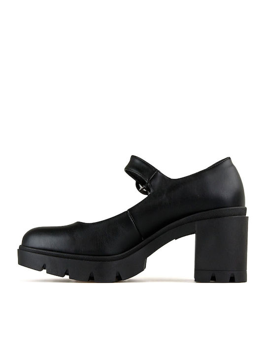 Pantofi cu toc Negre SIB-620 (MBLK)