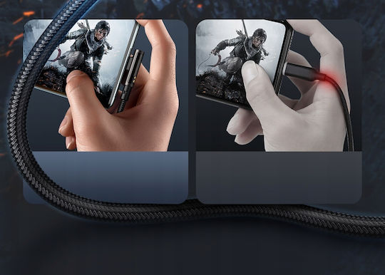 Mcdodo Angle (90°) / Braided USB-C to Lightning Cable 36W Μαύρο 1m (CA-3390)