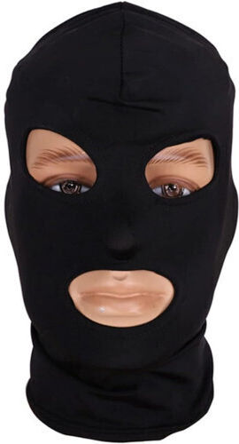Hood Open Mouth BDSM Μάσκα σε Μαύρο Χρώμα