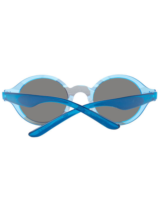 Try Sunglasses with Blue Plastic Frame and Yellow Mirror Lens TH500-04