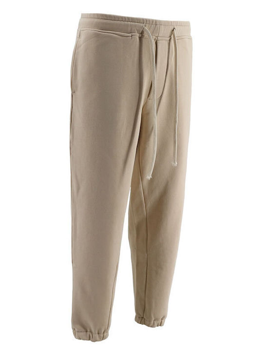 Sweatpants with Elastic Beige