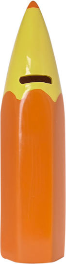 Etoile Money Box Ceramic Orange 7x26cm