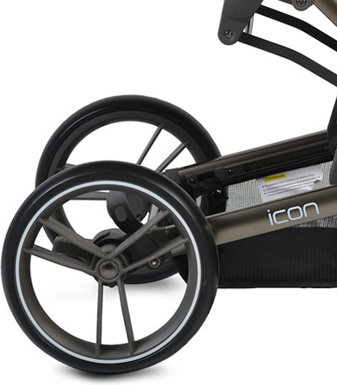 Cangaroo Icon Verstellbar 2 in 1 Baby Kinderwagen Geeignet für Neugeborene Grey