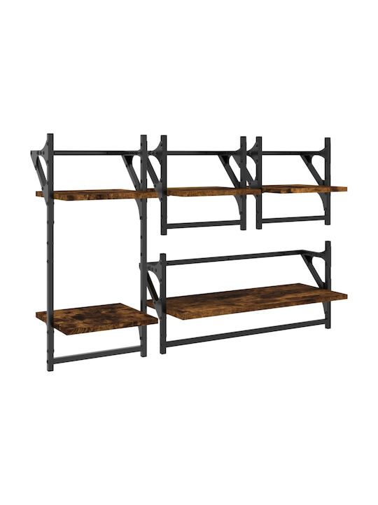 Shelves Wall Smoky Oak 4pcs 65x25x30cm