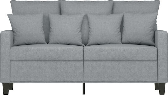 Two-Seater Couch Light Grey 138x77x80 cm