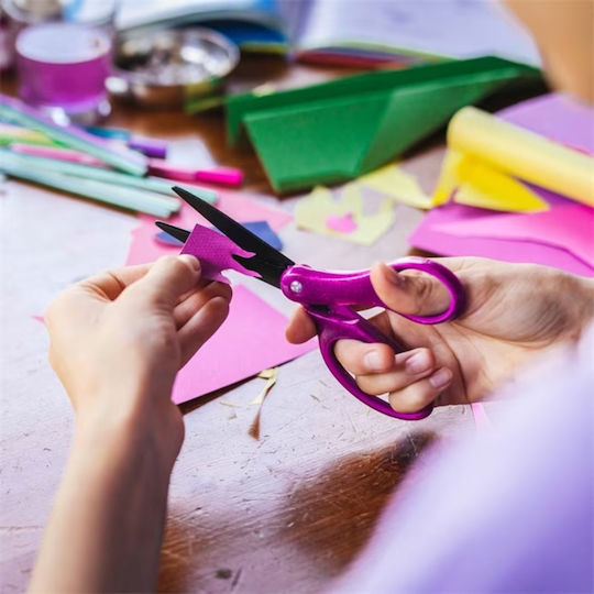 Fiskars Детски Ножица Crafts 18бр с Метал Острие Лилав 1бр