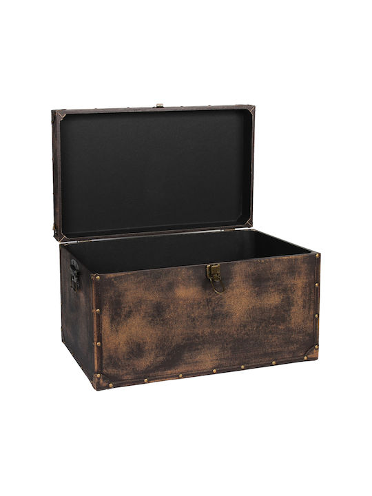 Keskor Wooden Decorative Trunk Brown 58x35x33cm