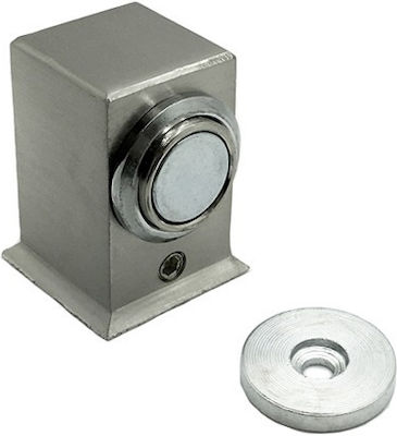 Door Stopper Magnetic Metallic Silver 1pcs