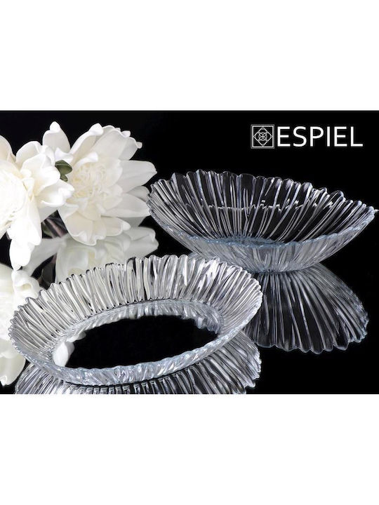 Espiel Oval Glass Serving Platter 'aurora' Transparent 33x26cm