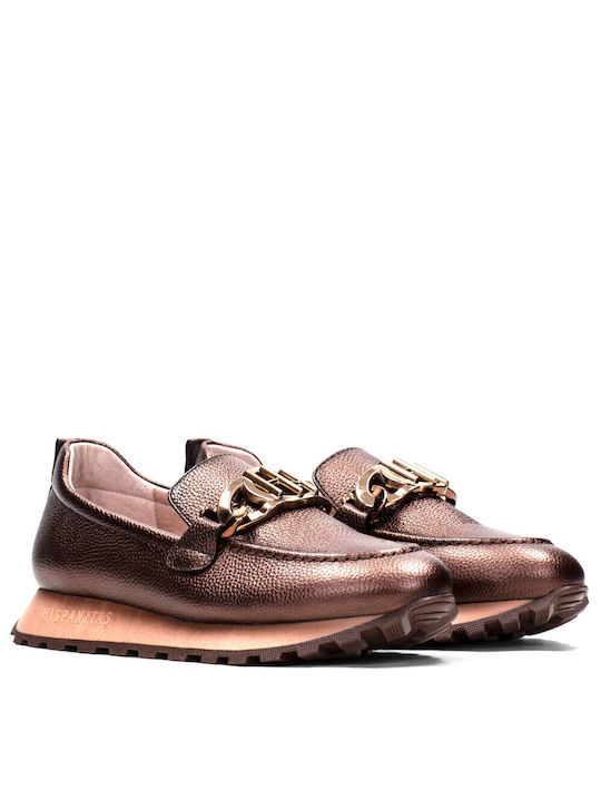 Hispanitas Piele Moccasini pentru femei Bronze