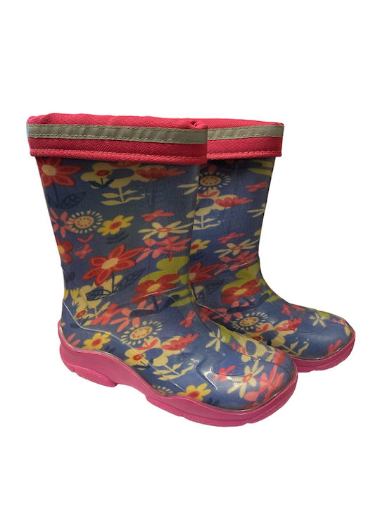 Antrin Kids Wellies with Internal Lining Blue