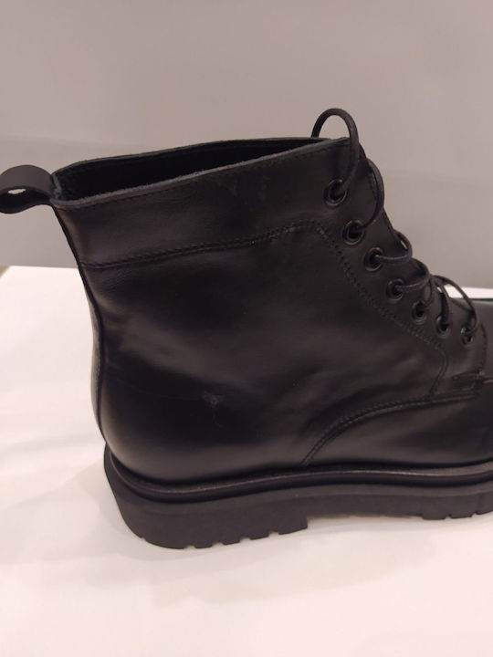 Leather Black Men's Boots
