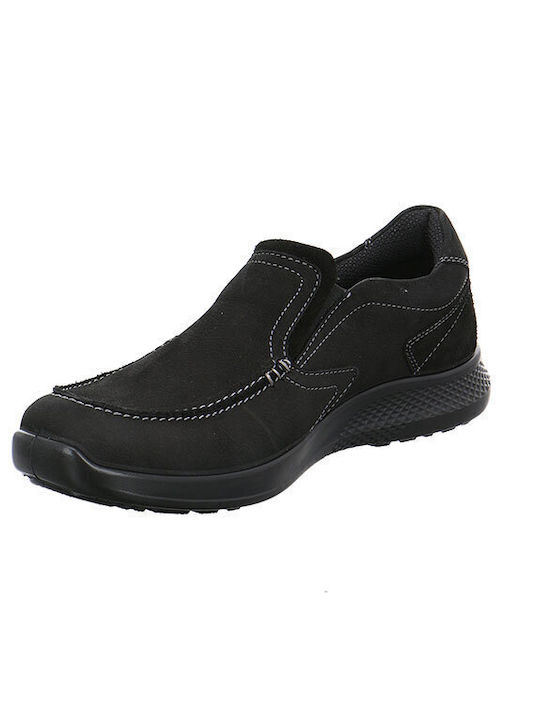 Leder Herren Freizeitschuhe Schwarz