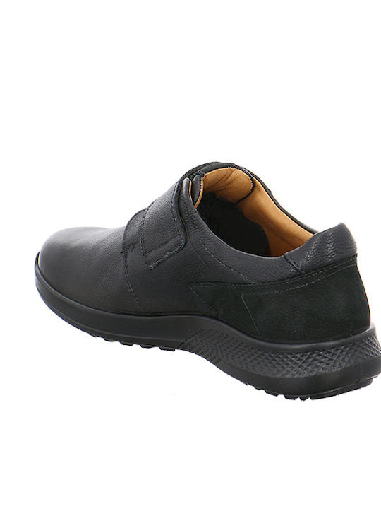 Leder Herren Freizeitschuhe Schwarz