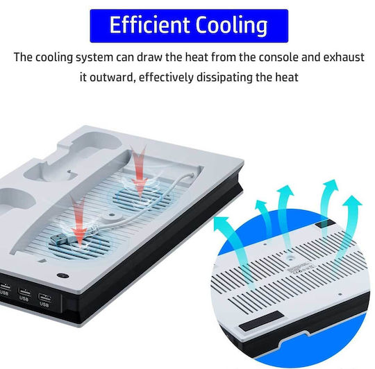 MT-050078 Cooling Base for PS5 in White Colour