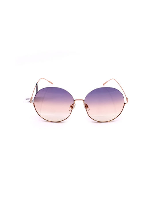 Bolon Sunglasses with Rose Gold Frame and Pink Gradient Lens BL7106A30