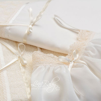 Lina Baby Christening Oilcloths Set Ecru French & Chic 4pcs