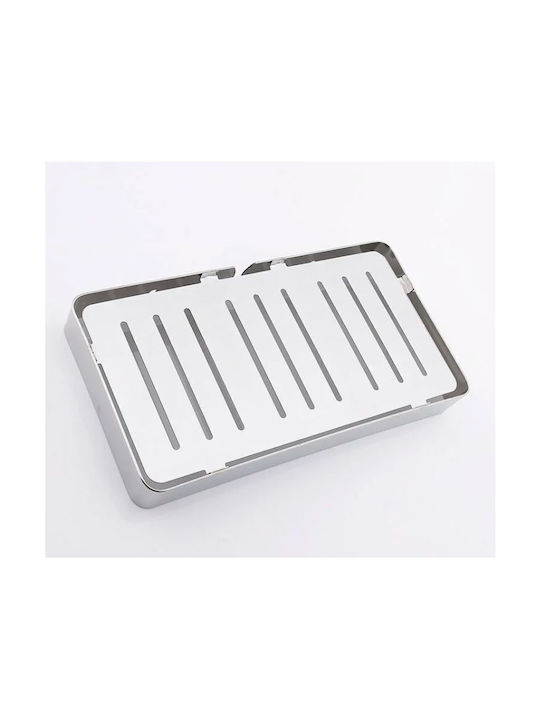 Inox Sponge Holder Wall Mounted Silver
