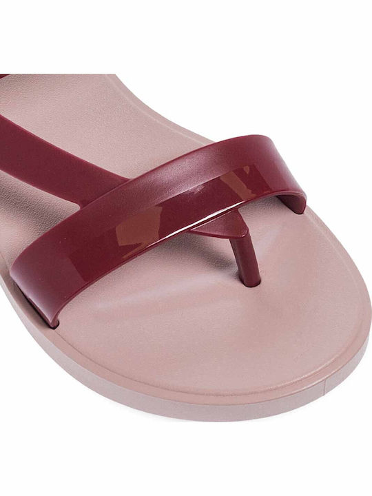 Frauen Flip Flops in Burgundisch Farbe