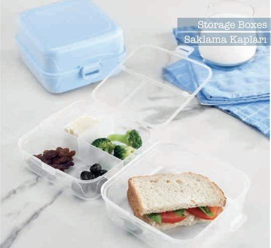 Viosarp Plastic Lunch Box Transparent 14x14cm