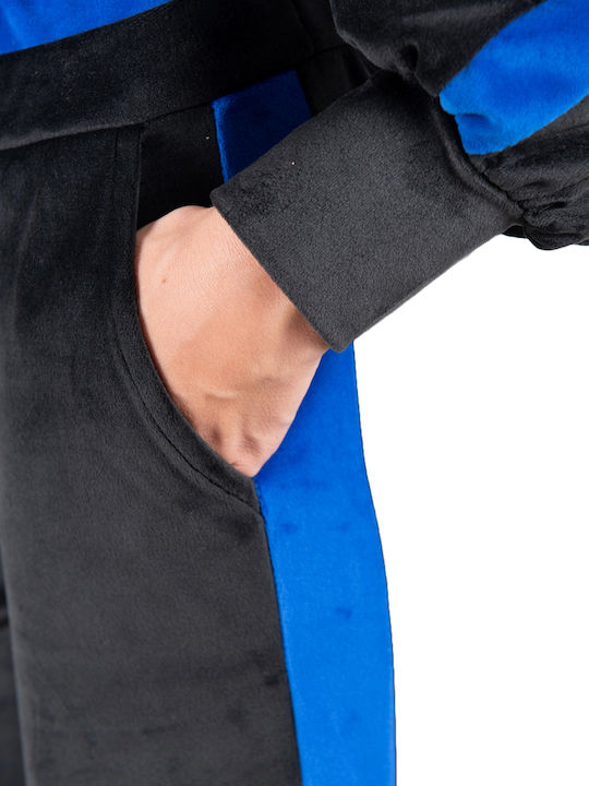 Σετ Φόρμας Βελουτέ Μπλε