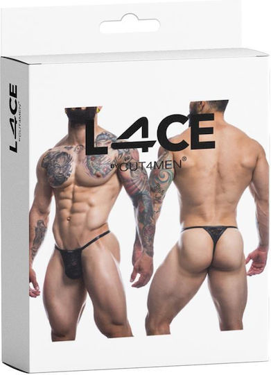 Cut4Men Ανδρικό Sexy String Μαύρο