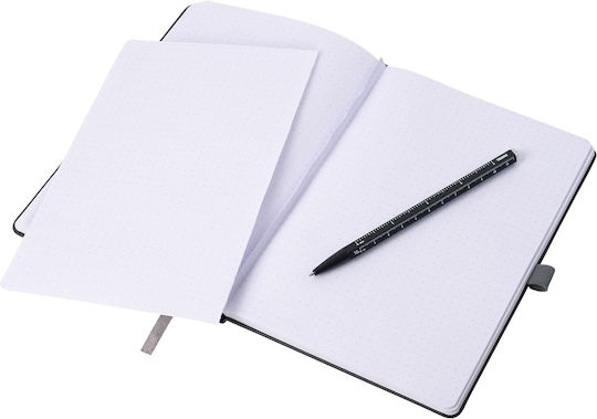 Troika Slimpad Notebook A5 with Pen Holder Black