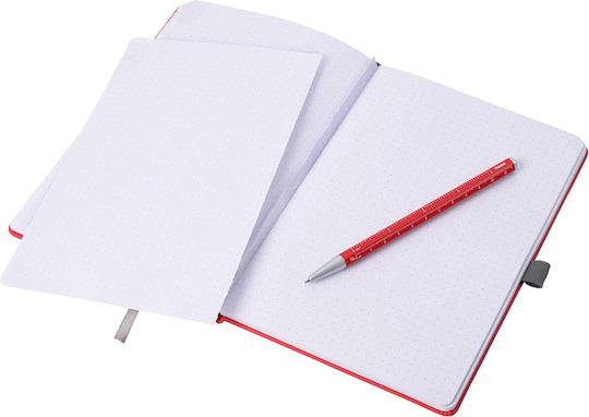 Troika Slimpad Notebook A5 with Pen Holder Red