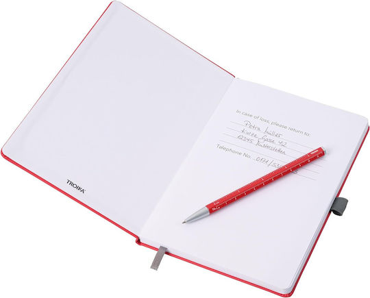 Troika Slimpad Notebook A5 with Pen Holder Red