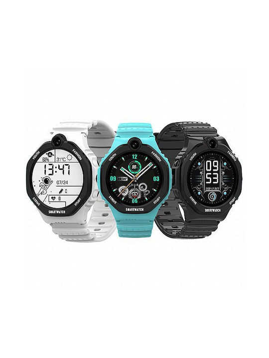 Wonlex 4g Παιδικό Smartwatch με GPS και Καουτσούκ/Πλαστικό Λουράκι Μπλε