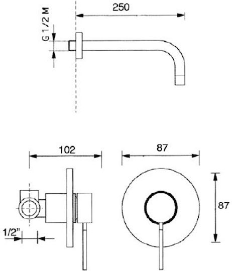 Sanitec Rome für für Waschbecken Silber Sanitec Rome für für Waschbecken Silber