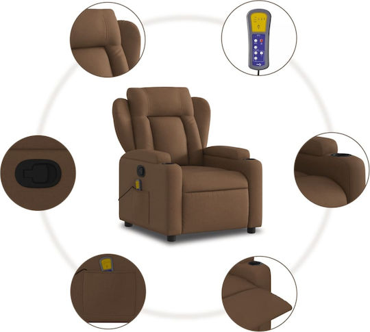 Relaxsessel Friseurwaschbecken mit Fußhocker Coffee 77x94.5x100cm