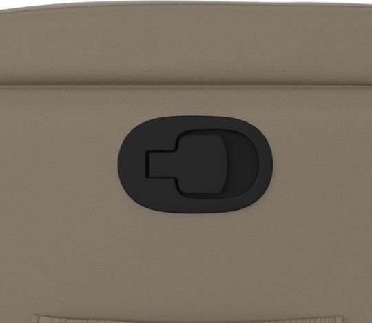 Relax Armchair with Footstool from Leatherette Cappuccino 74x89x100cm