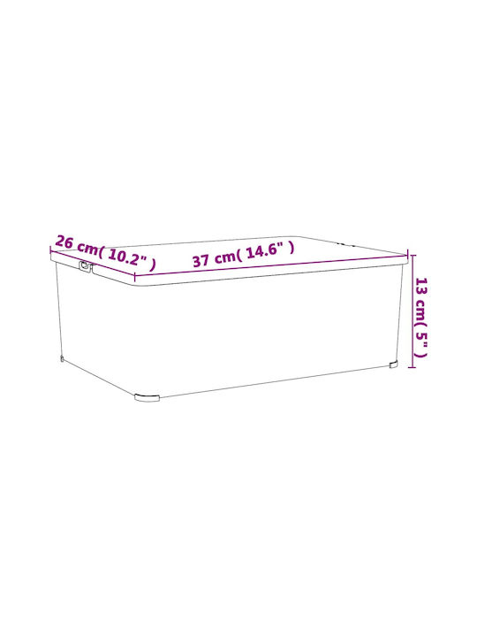 vidaXL vidaXL Kunststoff Aufbewahrungsbox mit Deckel Transparent 37x26x13cm 3 Stück