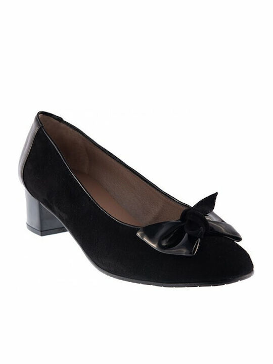 Milanesa Suede Black Low Heels