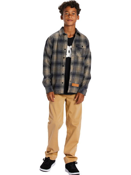 Kids Checked Shirt Long Sleeve XBSC/DRESS BLUE/PLAZA TOUPE PLAID 'marshal'