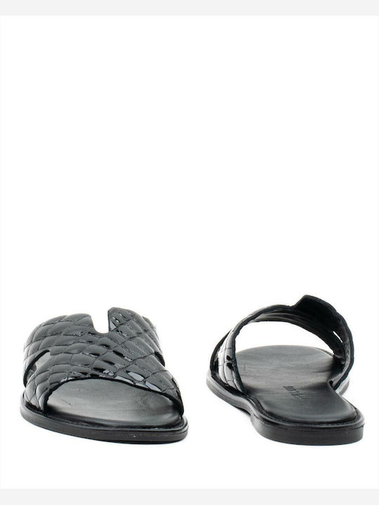 10141 Leder Flache Sandalen für Damen croco