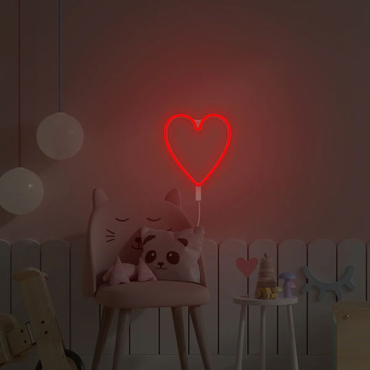 Led Kids Wall Light Ginga Neon Heart