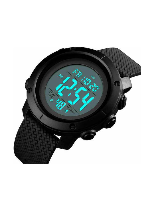 Skmei 1426 Ψηφιακό Ανδρικό Ρολόι 46mm Μπαταρίας με Καουτσούκ Λουράκι Μαύρο/Γκρι