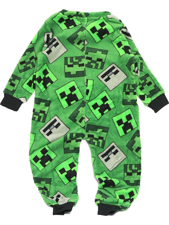 Mojang AB Παιδική Πιτζάμα Ολόσωμη Χειμωνιάτικη Fleece Πράσινο Mojang AB Παιδική Πιτζάμα Ολόσωμη Χειμωνιάτικη Fleece Πράσινο