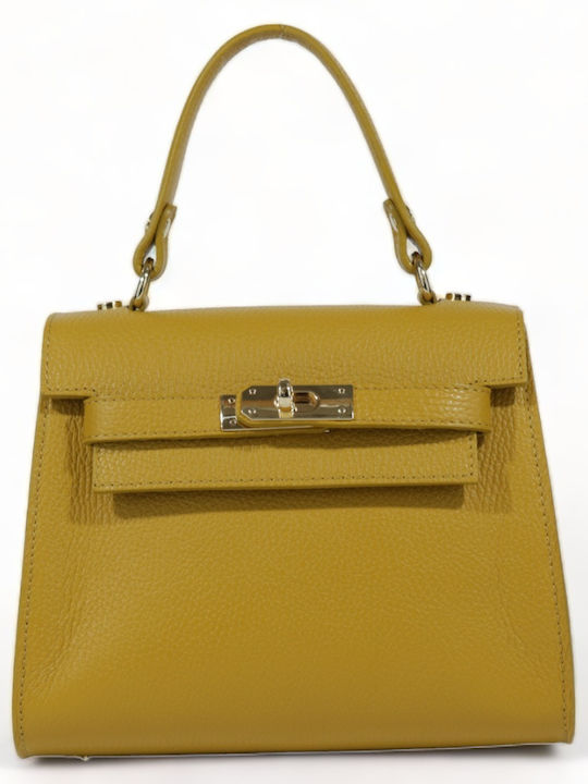 Passaggio Leather Leather Women's Bag Tote Handheld Yellow