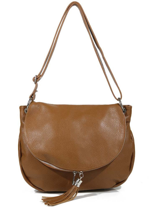 Passaggio Leather Leather Women's Bag Crossbody Tabac Brown