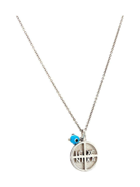 Xryseio Anhänger Kinder Amulett Konstantinato aus Weißgold 14K KN1072